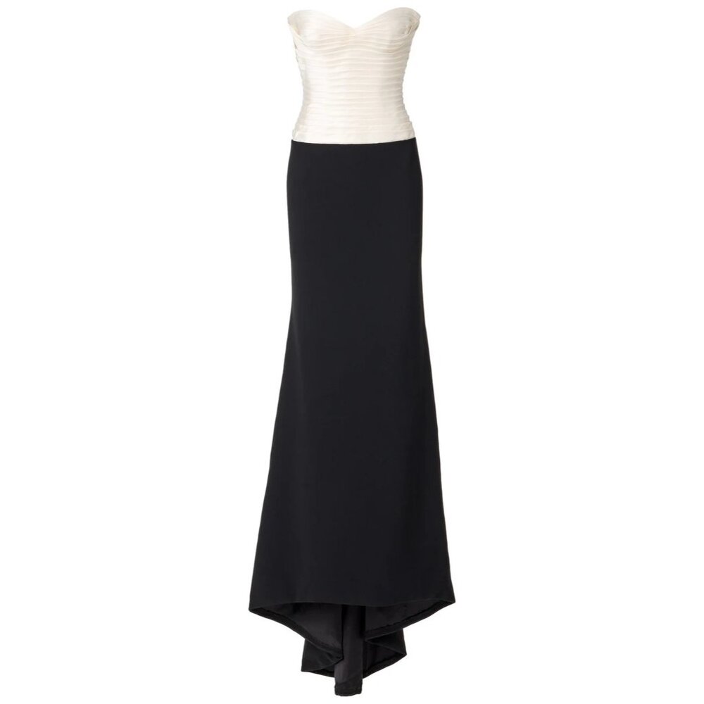 Sergio Hudson Black and White Strapless Gown NWT - Picture 3 of 10